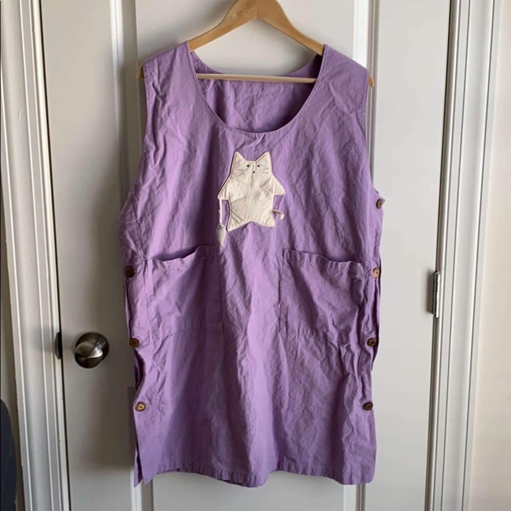 Fishing Kitty Smock Dress